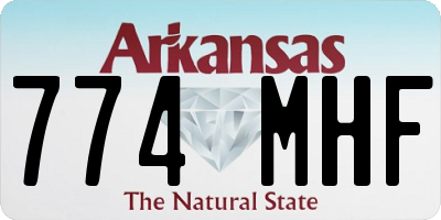 AR license plate 774MHF