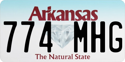 AR license plate 774MHG