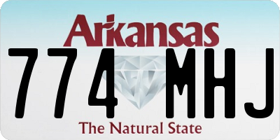 AR license plate 774MHJ