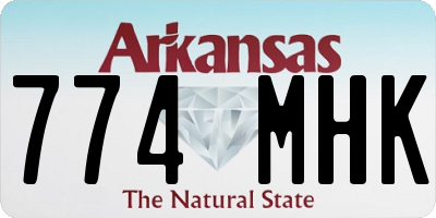 AR license plate 774MHK