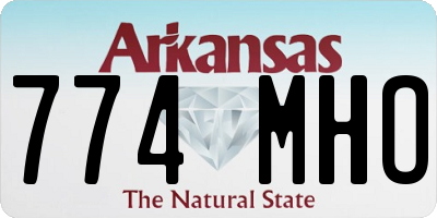 AR license plate 774MHO