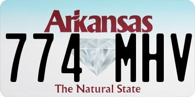 AR license plate 774MHV