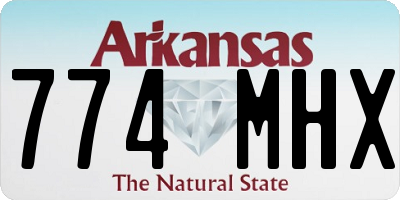 AR license plate 774MHX