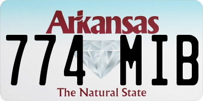 AR license plate 774MIB