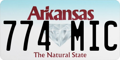 AR license plate 774MIC