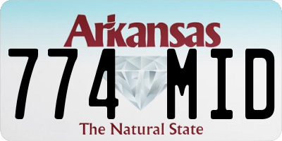 AR license plate 774MID