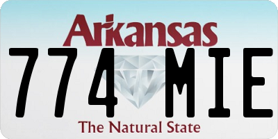 AR license plate 774MIE