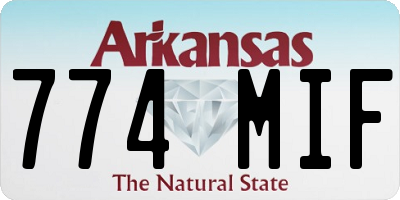 AR license plate 774MIF