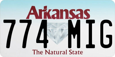 AR license plate 774MIG