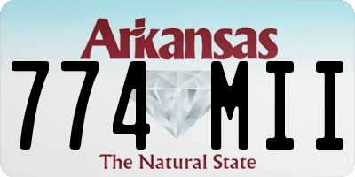 AR license plate 774MII