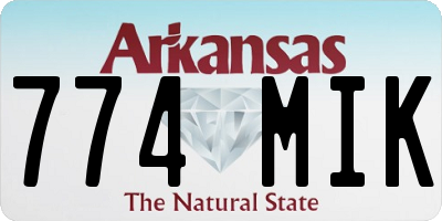 AR license plate 774MIK