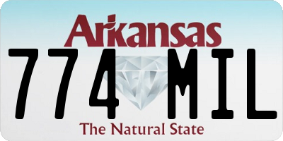 AR license plate 774MIL