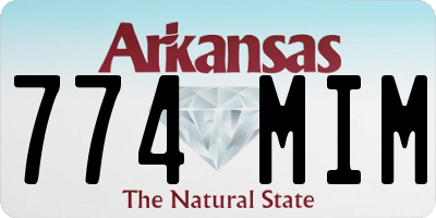 AR license plate 774MIM