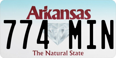 AR license plate 774MIN