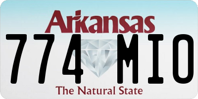 AR license plate 774MIO