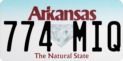 AR license plate 774MIQ