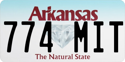 AR license plate 774MIT