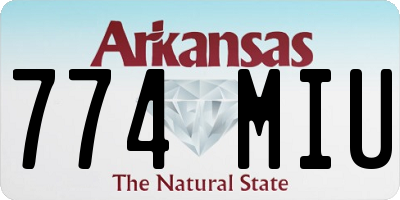 AR license plate 774MIU