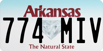 AR license plate 774MIV