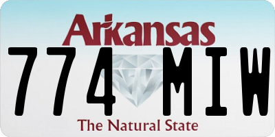 AR license plate 774MIW