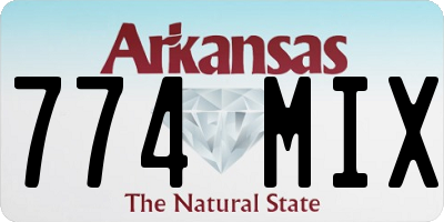 AR license plate 774MIX