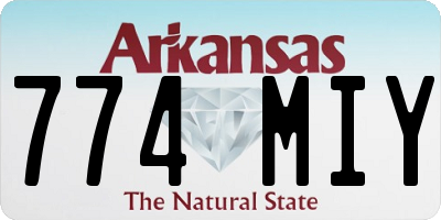 AR license plate 774MIY