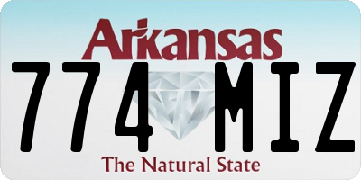 AR license plate 774MIZ