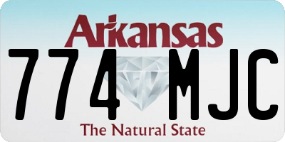 AR license plate 774MJC