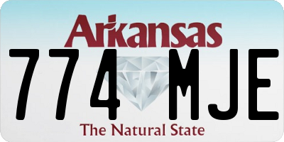 AR license plate 774MJE