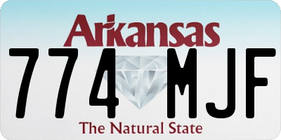 AR license plate 774MJF