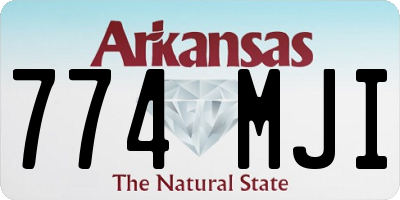 AR license plate 774MJI