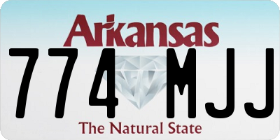 AR license plate 774MJJ