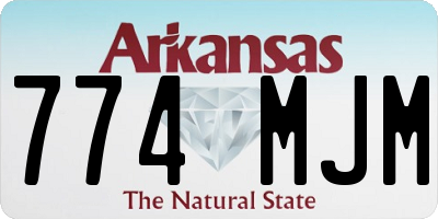 AR license plate 774MJM