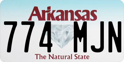 AR license plate 774MJN