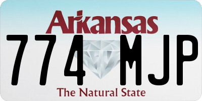 AR license plate 774MJP