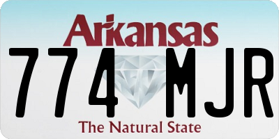 AR license plate 774MJR