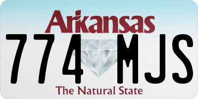 AR license plate 774MJS