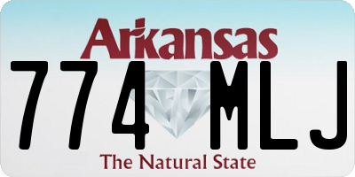 AR license plate 774MLJ