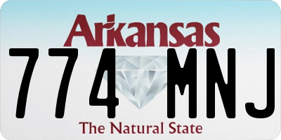AR license plate 774MNJ