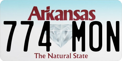 AR license plate 774MON