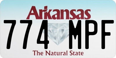 AR license plate 774MPF