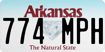 AR license plate 774MPH