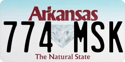AR license plate 774MSK