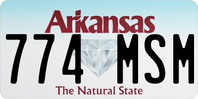 AR license plate 774MSM