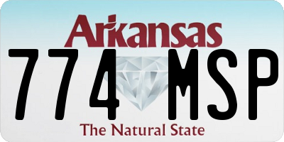 AR license plate 774MSP