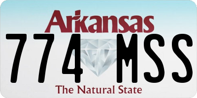 AR license plate 774MSS