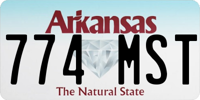 AR license plate 774MST
