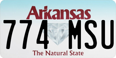 AR license plate 774MSU