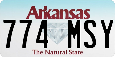 AR license plate 774MSY