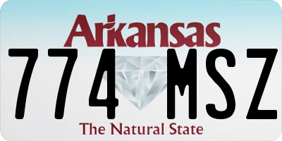 AR license plate 774MSZ
